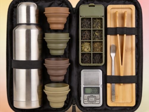 Ceramic Gongfu Tea Brewing Set with Gaiwan and Fair Cup
