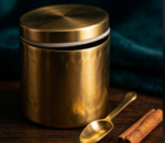 Solid Brass Tea Canister