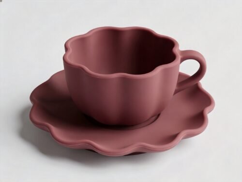 Modern Matte Silicone Wave Tea Saucer