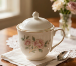 Fine Bone China Enamel Teacup