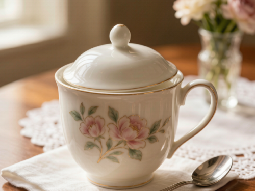 Fine Bone China Enamel Teacup