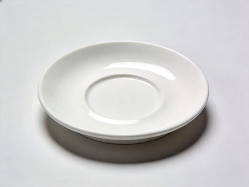 Minimalist White Ceramic Round Tea Saucer