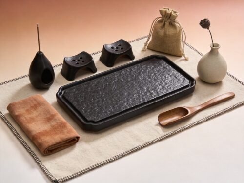 Tea Ceremony Accessory Set with Celadon Glaze Collection