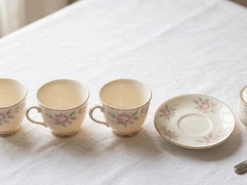 Fine Bone China Floral 5-Piece Tea Gift Set