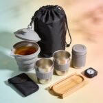 Outdoor Travel Tea Set with Thermos and Quick-Brew Basket