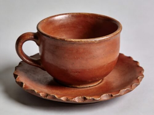 Vintage Stoneware Round Tea Saucer