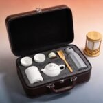 Business Travel Tea Set with Magnetic Closure Case