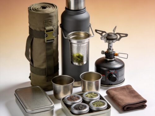 Premium Travel Tea Set with Ceramic Gravity Infuser