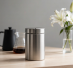 Double-Lid Stainless Steel Tea Canister