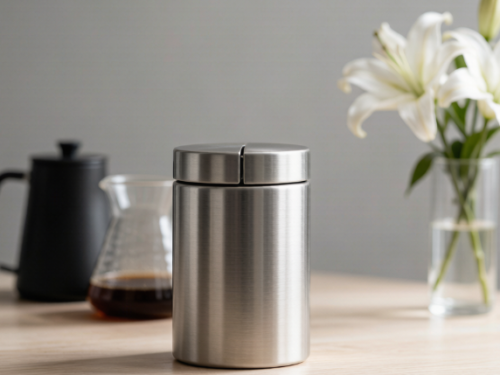 Double-Lid Stainless Steel Tea Canister