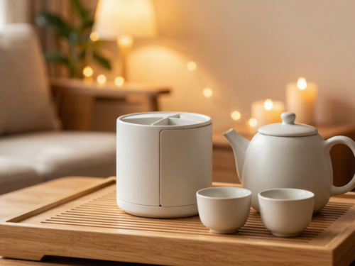 Three-Compartment Rotating Tea Caddy