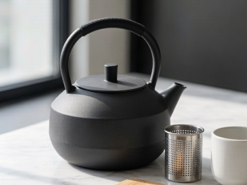 Modern Minimalist Cast Iron Teapot
