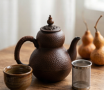 Gourd-Shaped Cast Iron Teapot