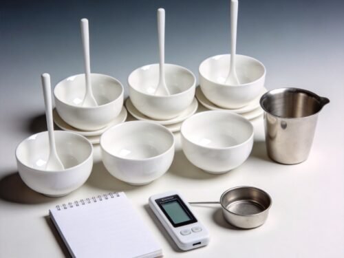 Premium Tea Tasting Set with Aroma Cups and Tasting Wheel