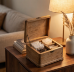 Wooden Storage Box Tea Caddy