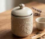 Handcrafted Ceramic Tea Caddy
